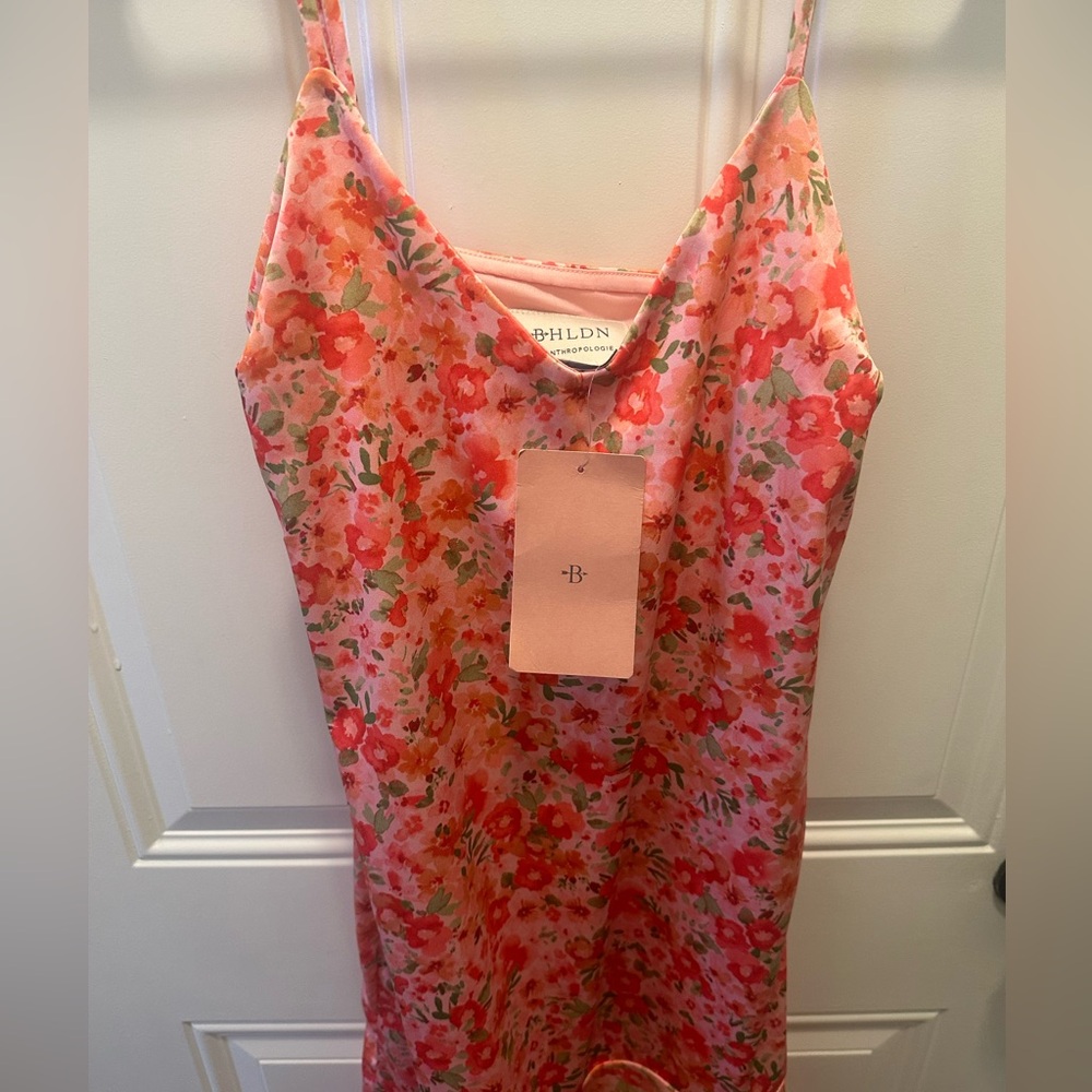 BHLDN by Anthropologie Maria Sleeveless Satin Midi Dress - Picture 2 of 4